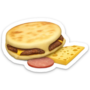 venezuelan arepa whit meat and cheese sticker