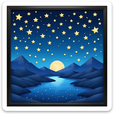 Showing now it's night. sticker