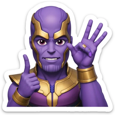 Squıd game Thanosun hareketini yapan emoji  sticker