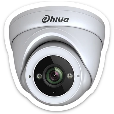 Dahua WizSense IPC-HDW3449H-AS-PV-S5 dome camera with 2.8mm lens, apple emoji style sticker