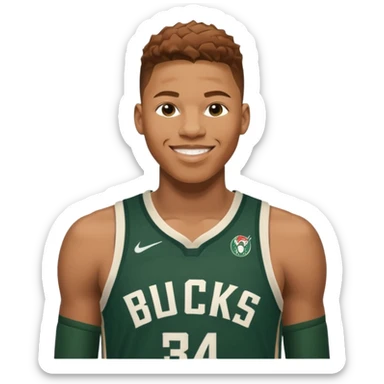 giannis smiling Milwaukee number 347 sticker