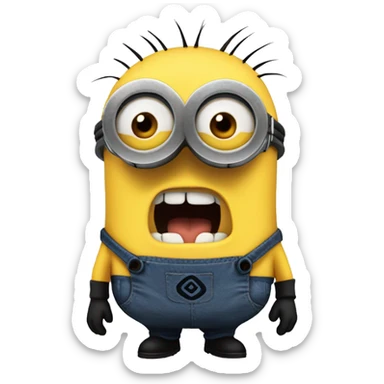 Despicable 4 character mega minion with shapeshifting powers sticker