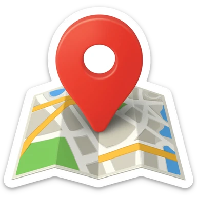 White paper 3d Google maps sticker