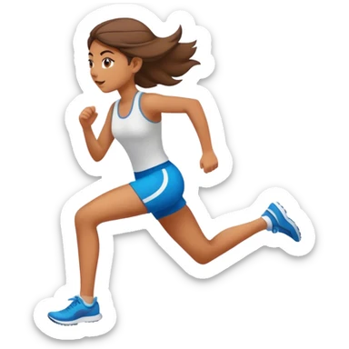 Girl running sticker