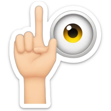 Emoticon with finger pulling eye. You Cheating me symbol. Vector illustration. sticker