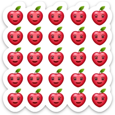 Cherry color selfcare emojis sticker