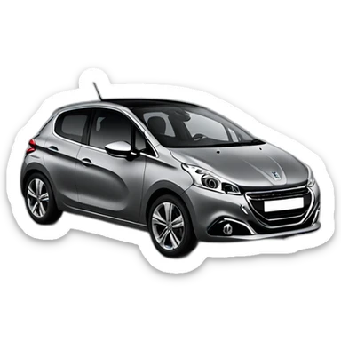 Peugeot 208 gray sticker