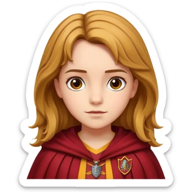 Hermione with gryfindor cape sticker