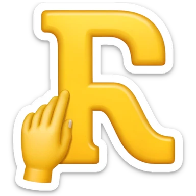 Emoji hand making the letter L with thumb and forefinger sticker