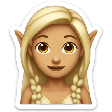 tan female elf sticker