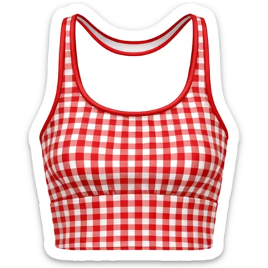 Red gingham crop top sticker