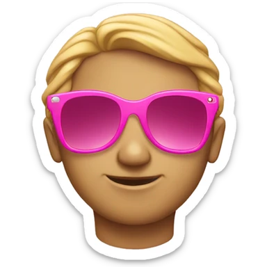Pink sunglasses sticker