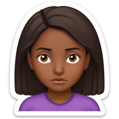 Hispanic girl determined look sticker