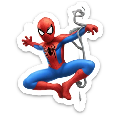 spider-man on fireman pole sticker