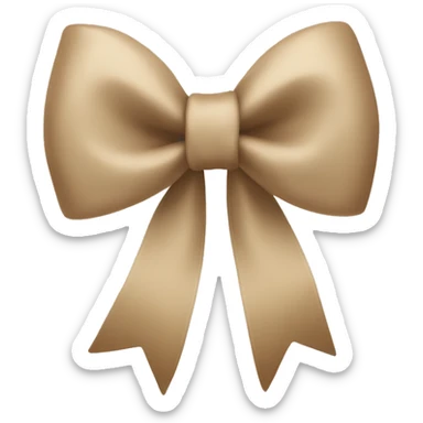 Beige bow sticker