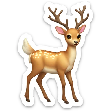 fairy deer sticker