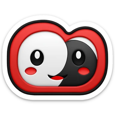 emo banner with stitched patch, cute, expressive, minimal sticker