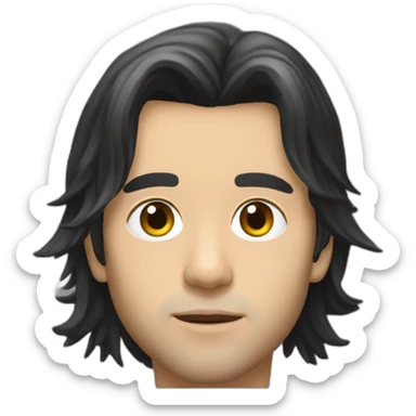 Orelsan black hairs with a White streak  france sticker