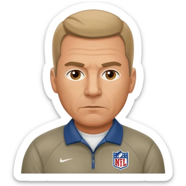 an American football coach sticker
