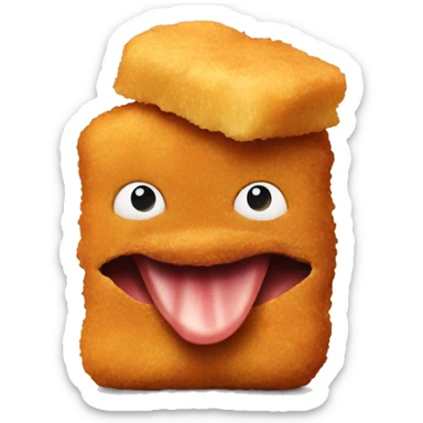 Chicken nugget eating steak sticker