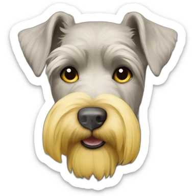 yellow schnauzer breed mixed with yellow brazilian dog sticker