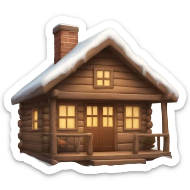 Cozy Christmas cabin  sticker