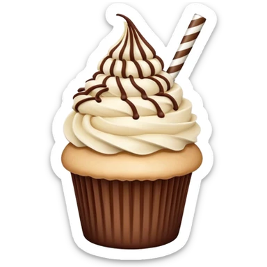 Baileys milkshake cupcake sticker