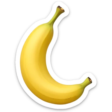 Smiling Emoji with a white banana under it sticker
