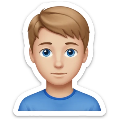 niño guapo adolescente de ojos azules sticker