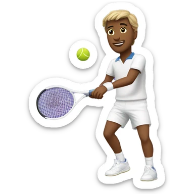 wimbledon dancing tennis player male  sticker
