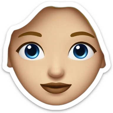 chica rubia con pelo largo ondulado, ojos azules, labios rojos y gafas negras sticker