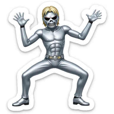 iron maiden monster eddie disco dance sticker