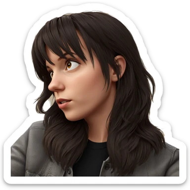 realistic portrait of girl sticker