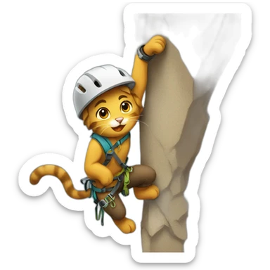 Cat rock climber  sticker