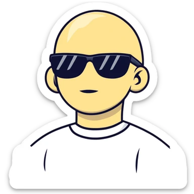 Me with sunglasses  sticker