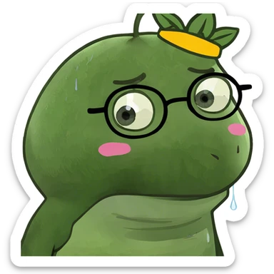 Strawberry crying sticker