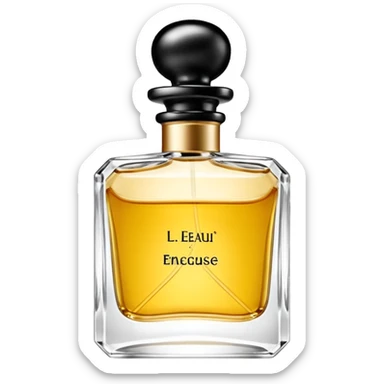 can you create a perfume bottle "L'eau de L'Excuse" sticker