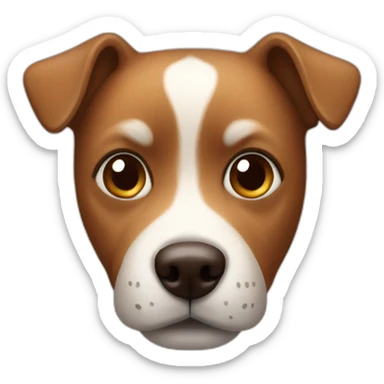 small brown dog face sticker