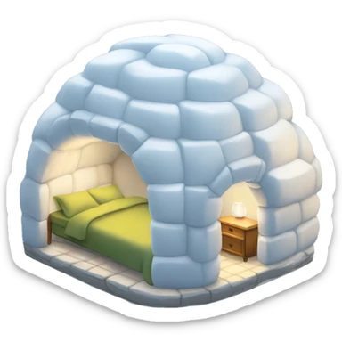igloo inside bedroom sticker