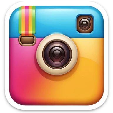 instagram icon 3d colourful sticker
