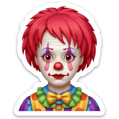 Sad clown emoji sticker