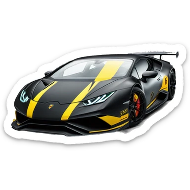 lamborghini huracan super trofeo evo 2 carbon fiber sticker