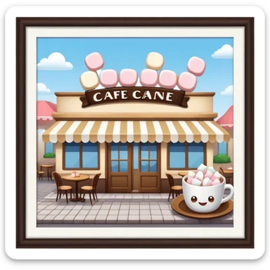 Café with Marshmallows in sticker