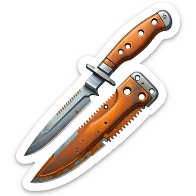 Rusty knife sticker