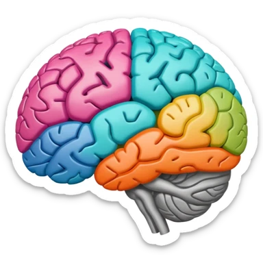 Cérebro colorido sticker