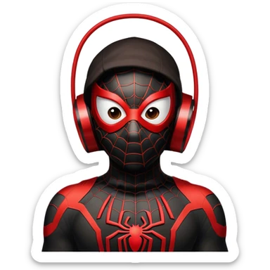 Miles Morales Spiderman with mask sticker