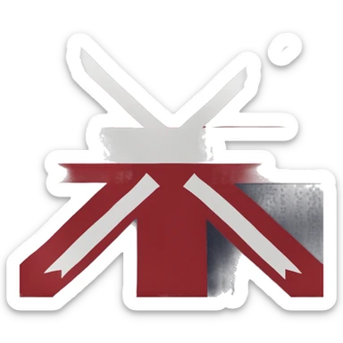 Aspa de Borgoña flag sticker