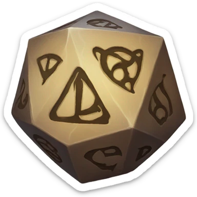 D20 with d&d symbol  sticker