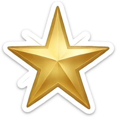 Bethlehem star gold  sticker