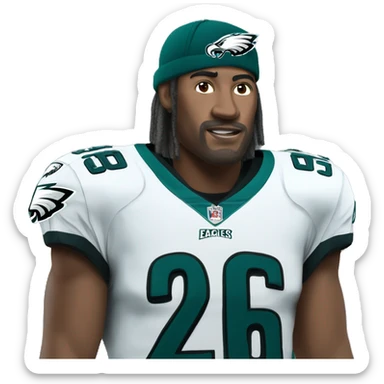 Number 26 on the Philadelphia eagles sticker